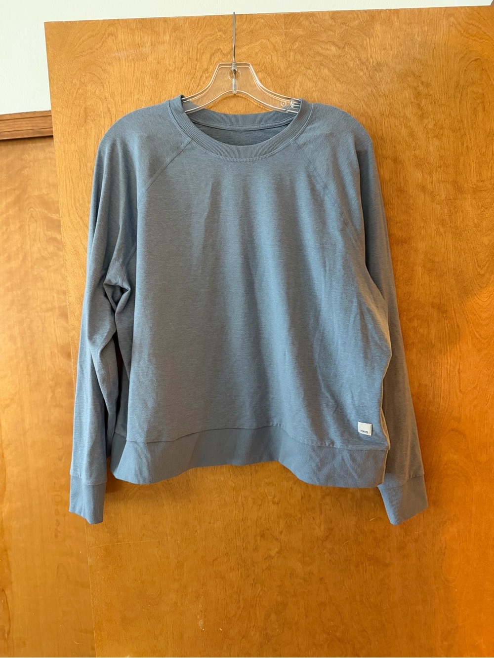 Crewneck Pullover Sweatshirt in Dusty Blue